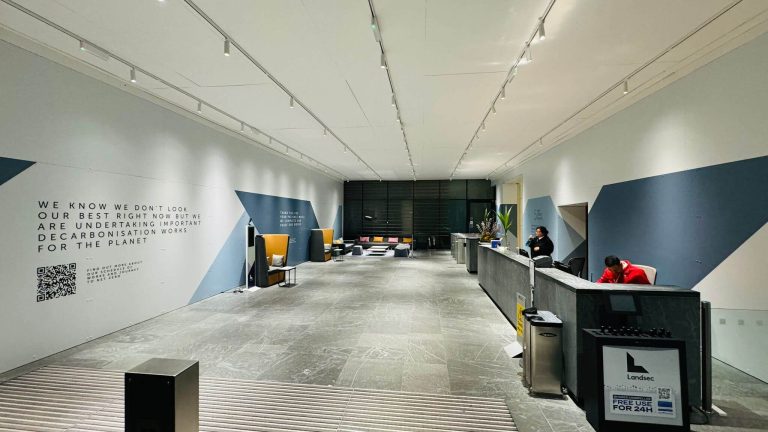 Large format corporate campus environmental graphics
