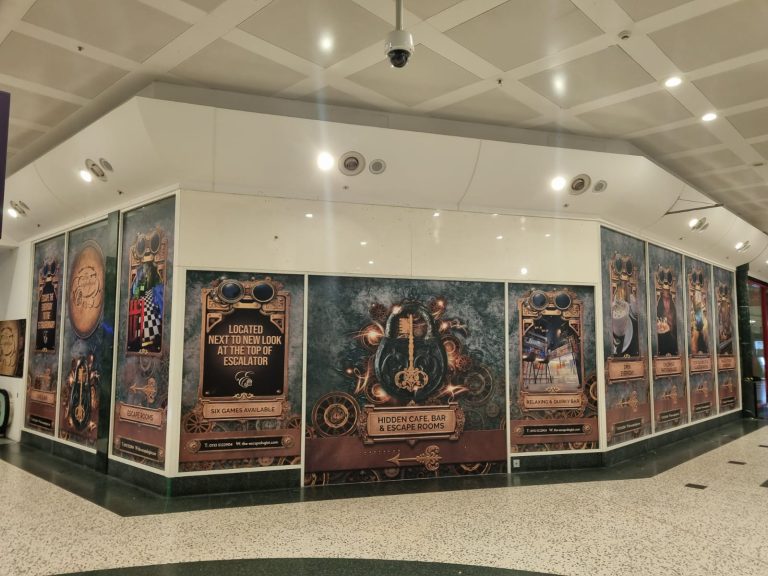 Retail store environmental graphics and interior branding