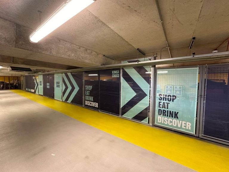 Environmental graphics signage in public commercial space UK
