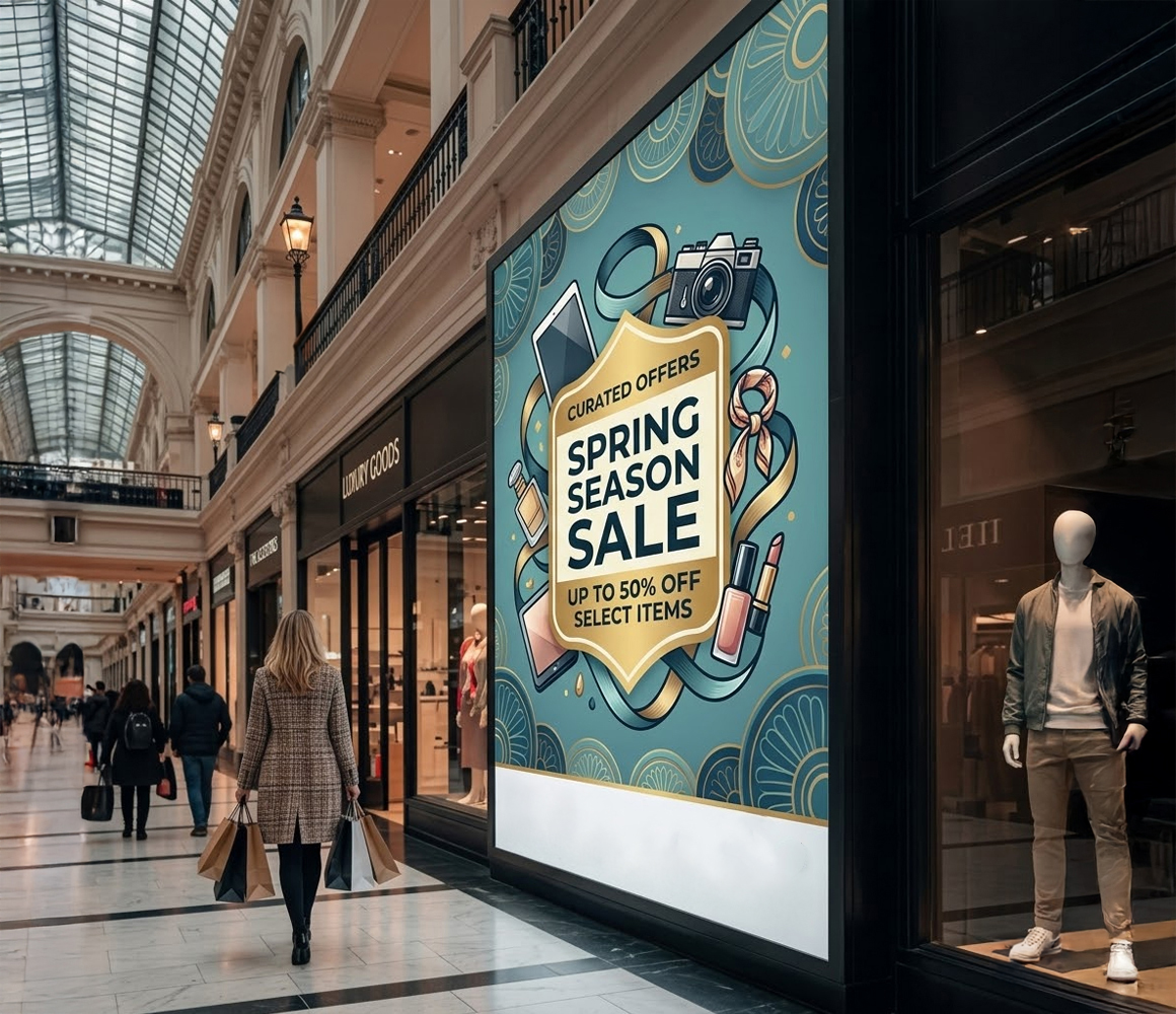 Corporate digital signage maintaining consistent brand messaging across office environments.