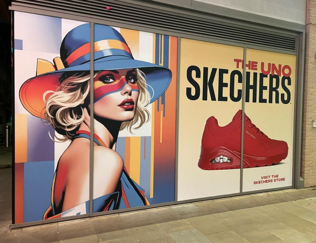Large format wall graphics for business interiors