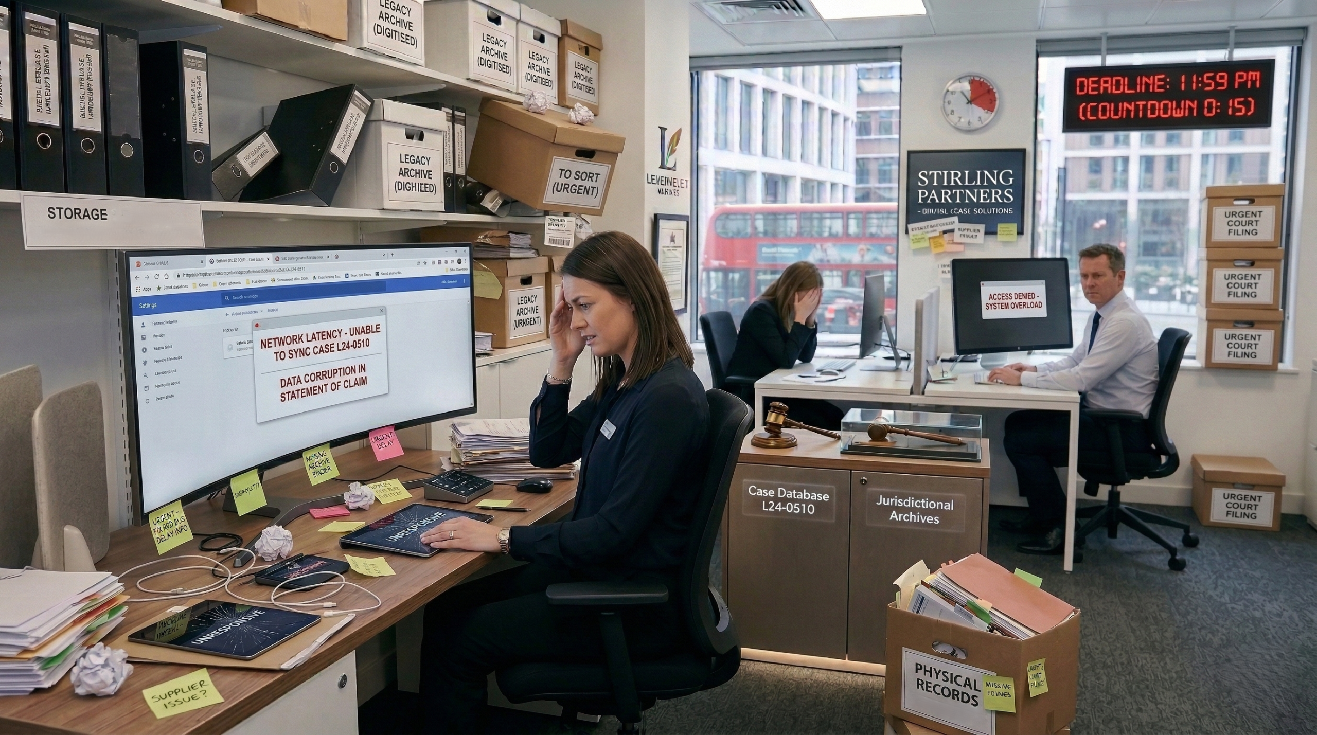 Legal document scanning overcomes paper backlog challenges efficiently.