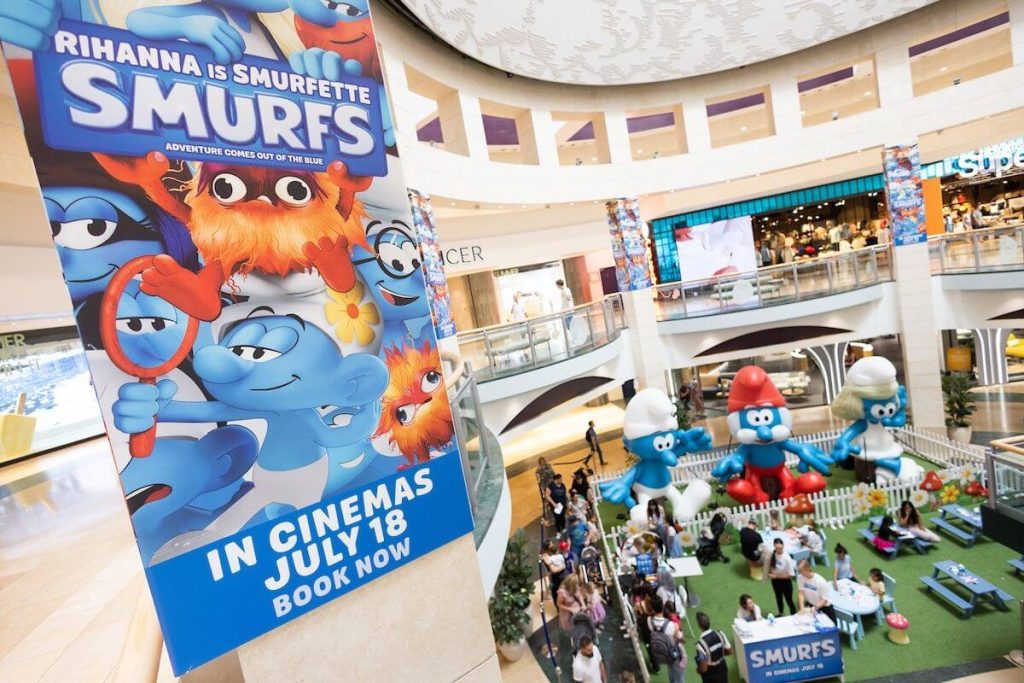 Smurfs Movie Mall Takeover at Bluewater