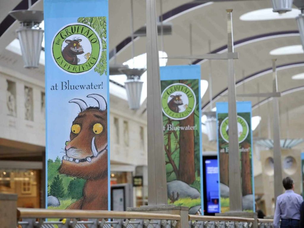 Hanging Indoor banner printing used at exhibitions to attract attention from a distance.