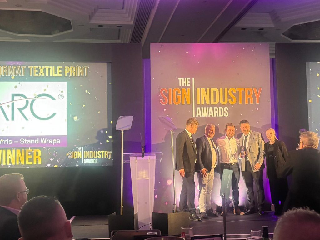 ARC UK Wins Sign Industry Award 2026 | Setting a New Standard in Large Format Textile Print