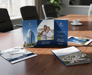 Brochure for small commercial property marketing and real estate.