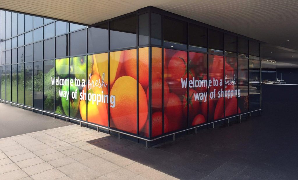 Shopping centre visitor journey graphics guiding customers through retail spaces