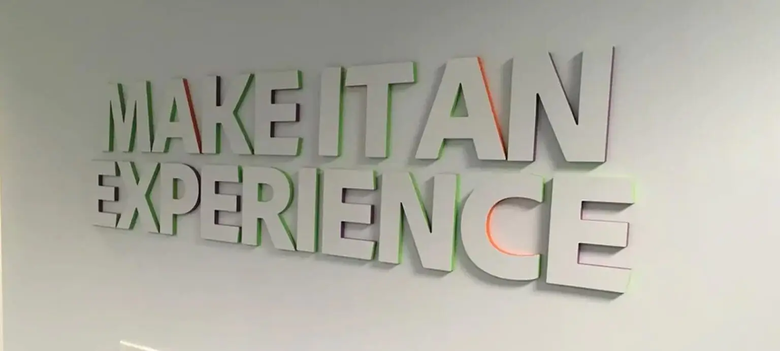 indoor 3D lettering signage