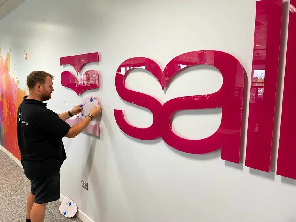 Elegant built-up letters signage