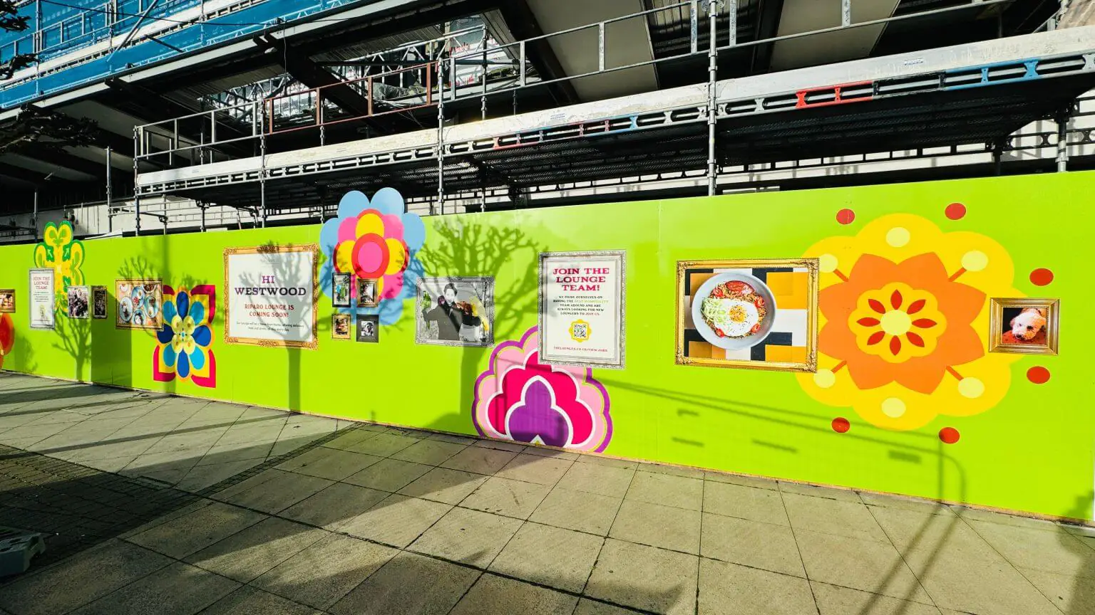 Temporary hoarding signage